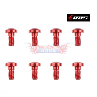 IRIS 75014 Aluminium Centering Screws M3x6mm (Red | 8pcs)